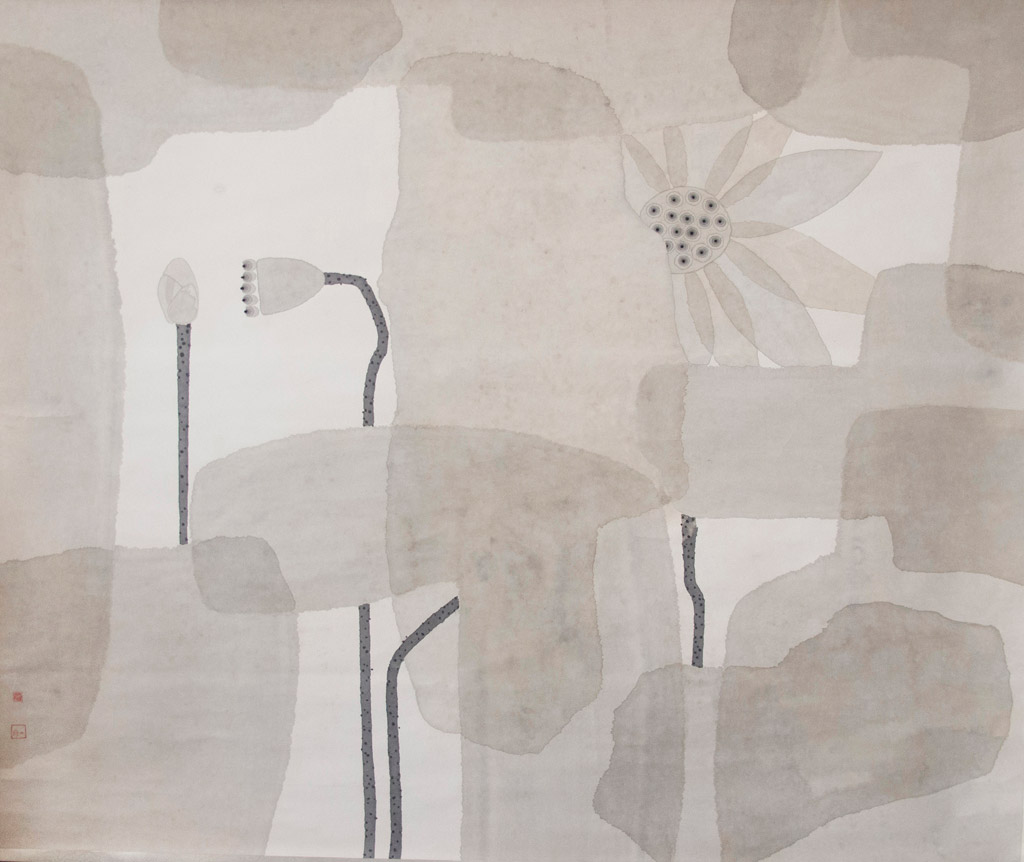 Li Changyi. Ink Lotus. Ink on paper 120 x 145 cm