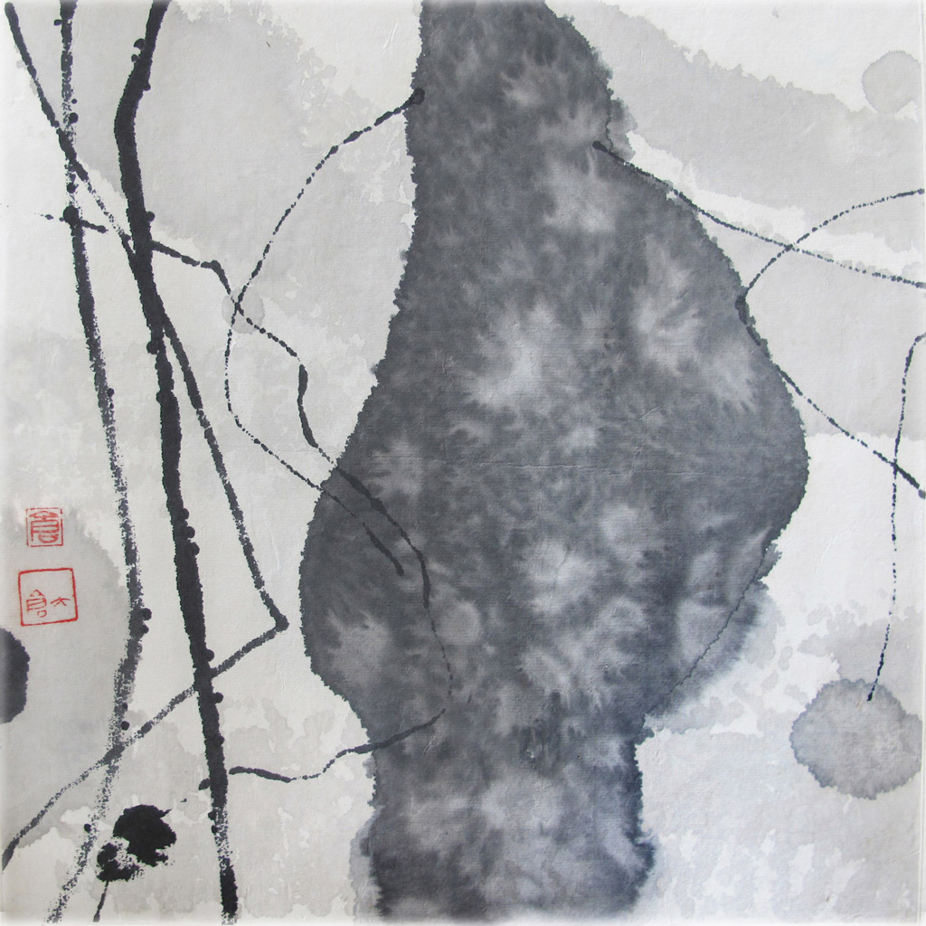 Li Changyi. Lotus in Ink 1. Ink on paper 34 x 34 cm