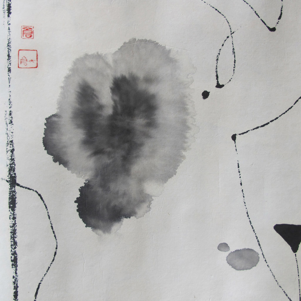Li Changyi. Lotus in Ink 2. Ink on paper 34 x 34 cm